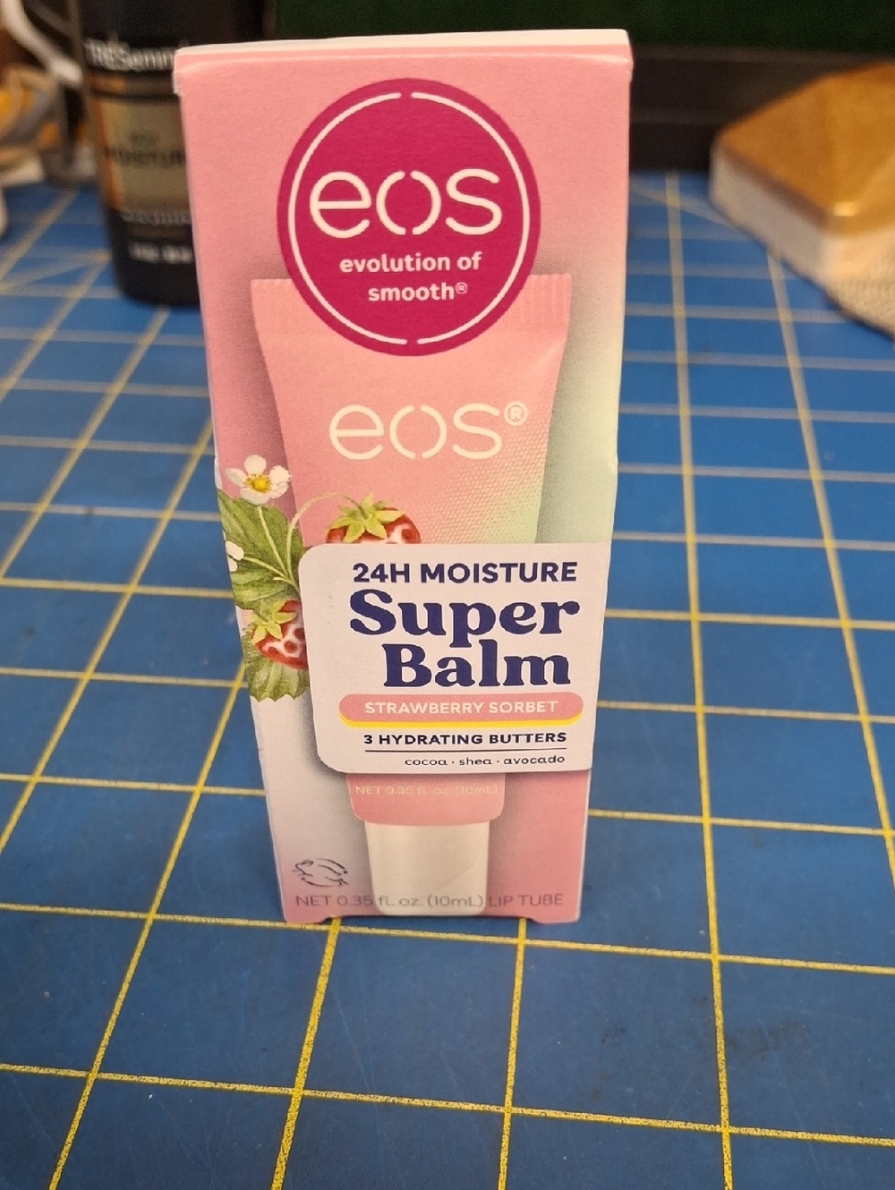 eos Super Balm Strawberry Sorbet Tube 10ml New